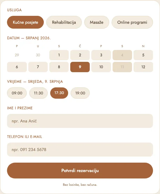 Pregled budućeg sustava za online rezervacije
